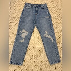 SHEIN Women's Distressed Blue Jeans.       #10